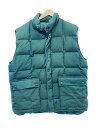 【中古】EDDIE BAUER◆ダウンベスト/XXL/コットン/GRN/無地/80s/黒タグ/汚れ有【メンズウェア】