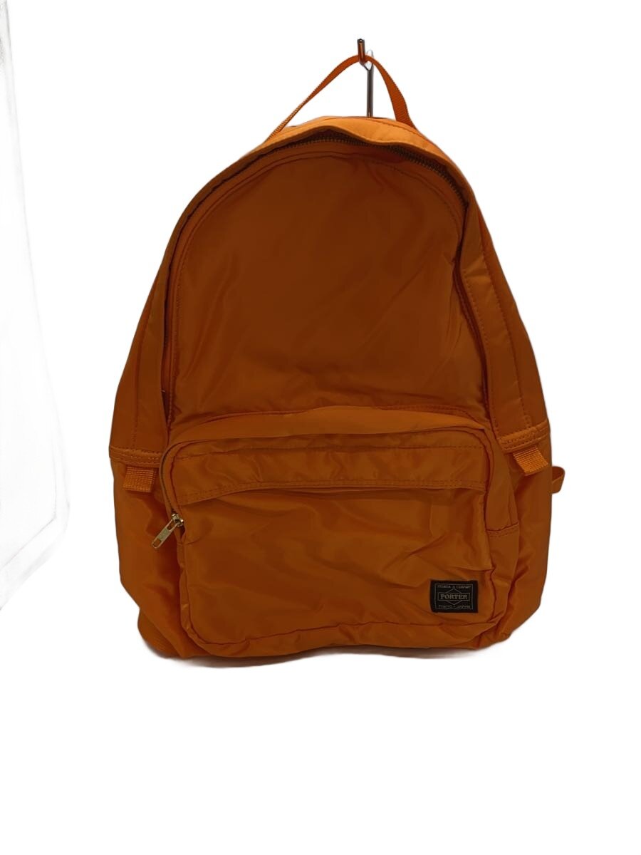 【中古】PORTER◆TANKERリュック/ナイロン/ORN【バッグ】