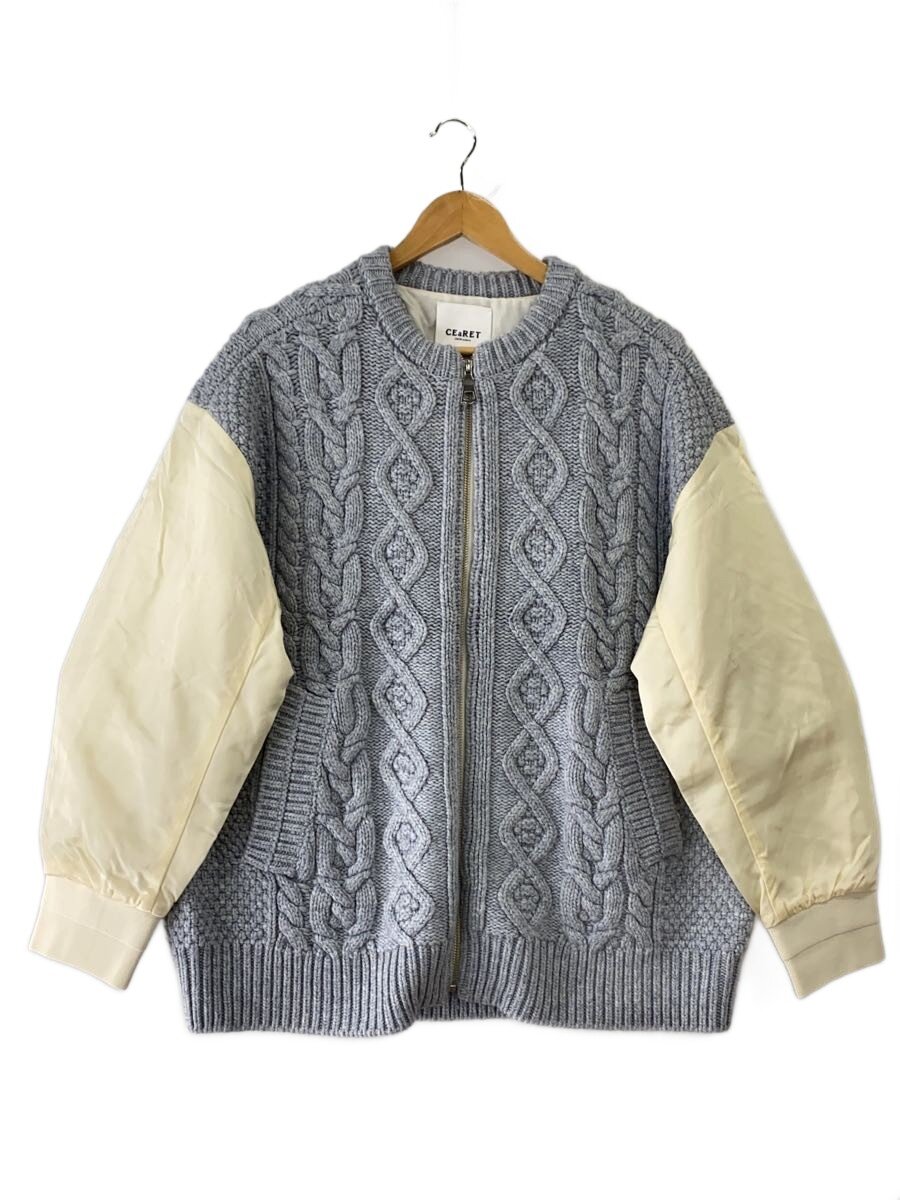 CEaRET◆24AW/Knit Docking Outer/ジャケット/2/ナイロン/GRY/243025