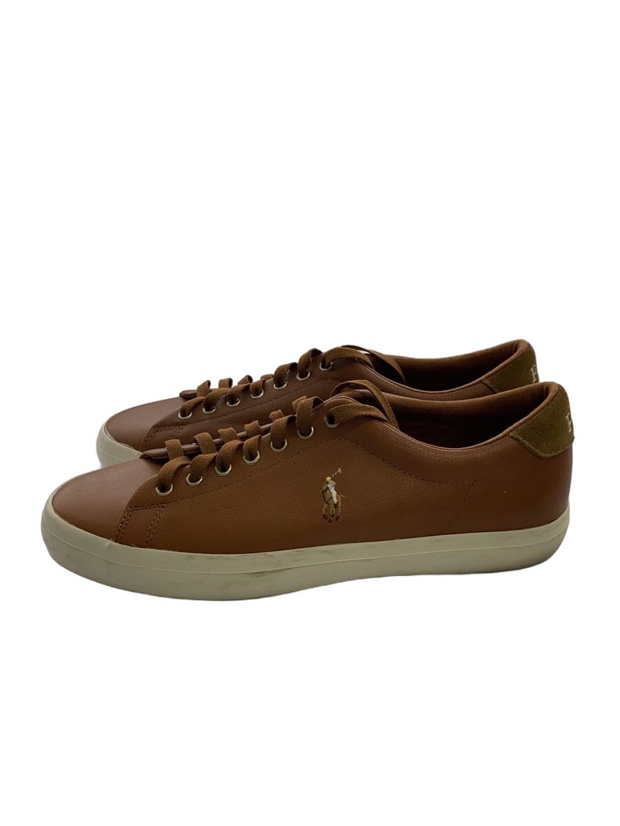 Rakuten - 【中古】POLO RALPH LAUREN◆LONGWOOD/ローカットスニーカー/UK7.5/BRW/レザー【シューズ】