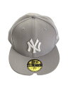 【中古】NEW ERA◆キャップ/7 3/4/ウール/GRY/メンズNY【服飾雑貨他】