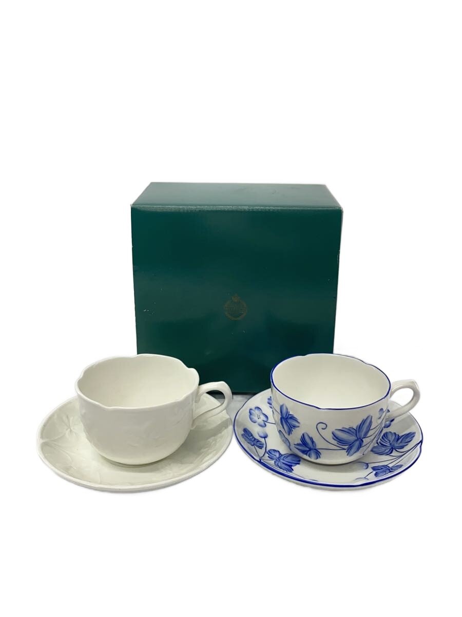 【中古】Meissen◆カップ&ソーサー/WHT【キッチン用品】