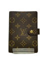 【中古】LOUIS VUITTON◆LOUIS VUITTON/アジェンダPM_モノグラム_BRW/レザー/BRW/総柄/レディース【服飾雑貨他】