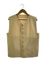 【中古】toogood◆the philosopher waistcoat/ベスト/4/コットン/クリーム//【メンズウェア】