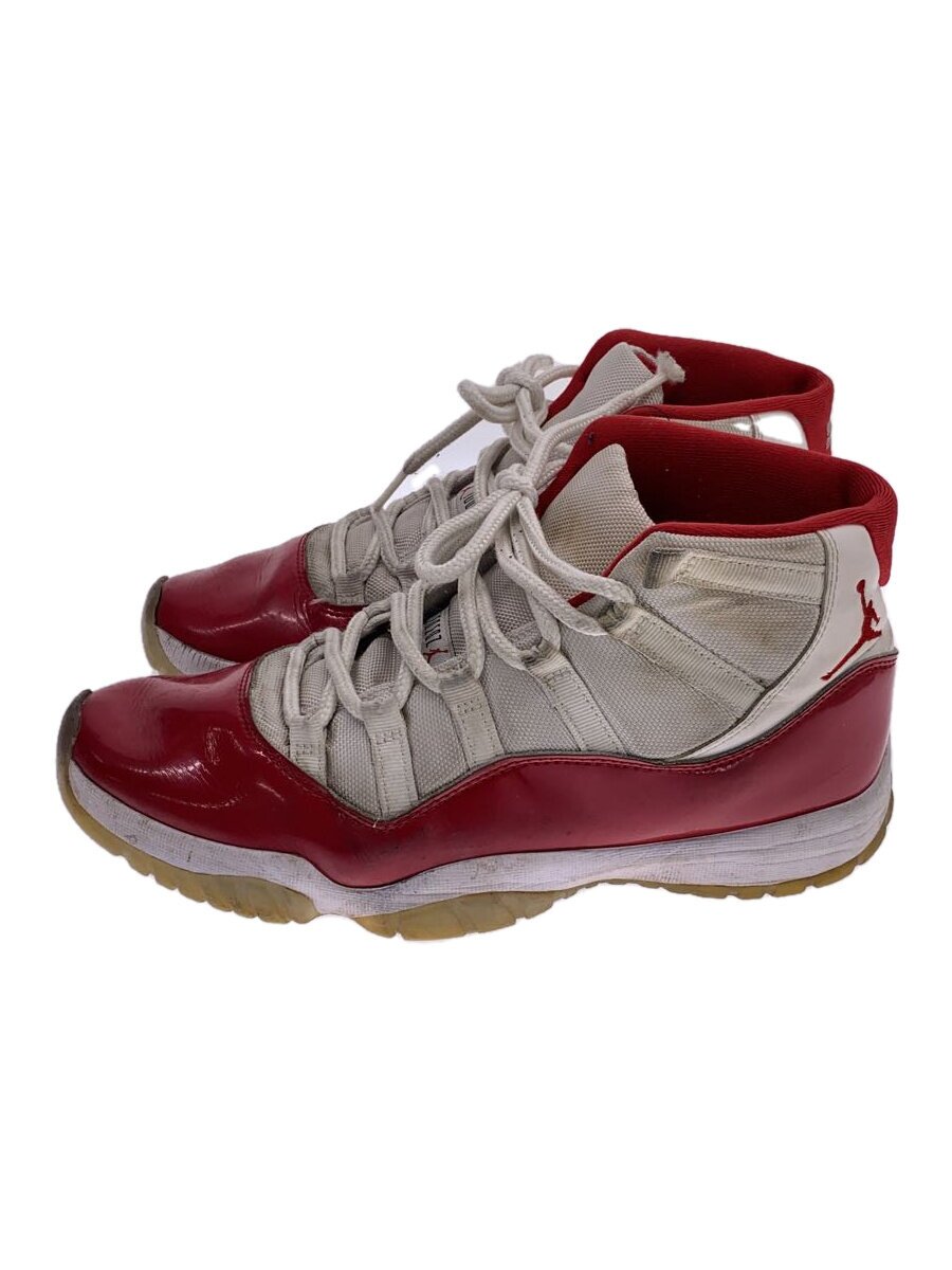 【中古】NIKE◆AIR JORDAN 11 RETRO_エア ジョーダン 11 レトロ/US10/RED/エナメル【シューズ】