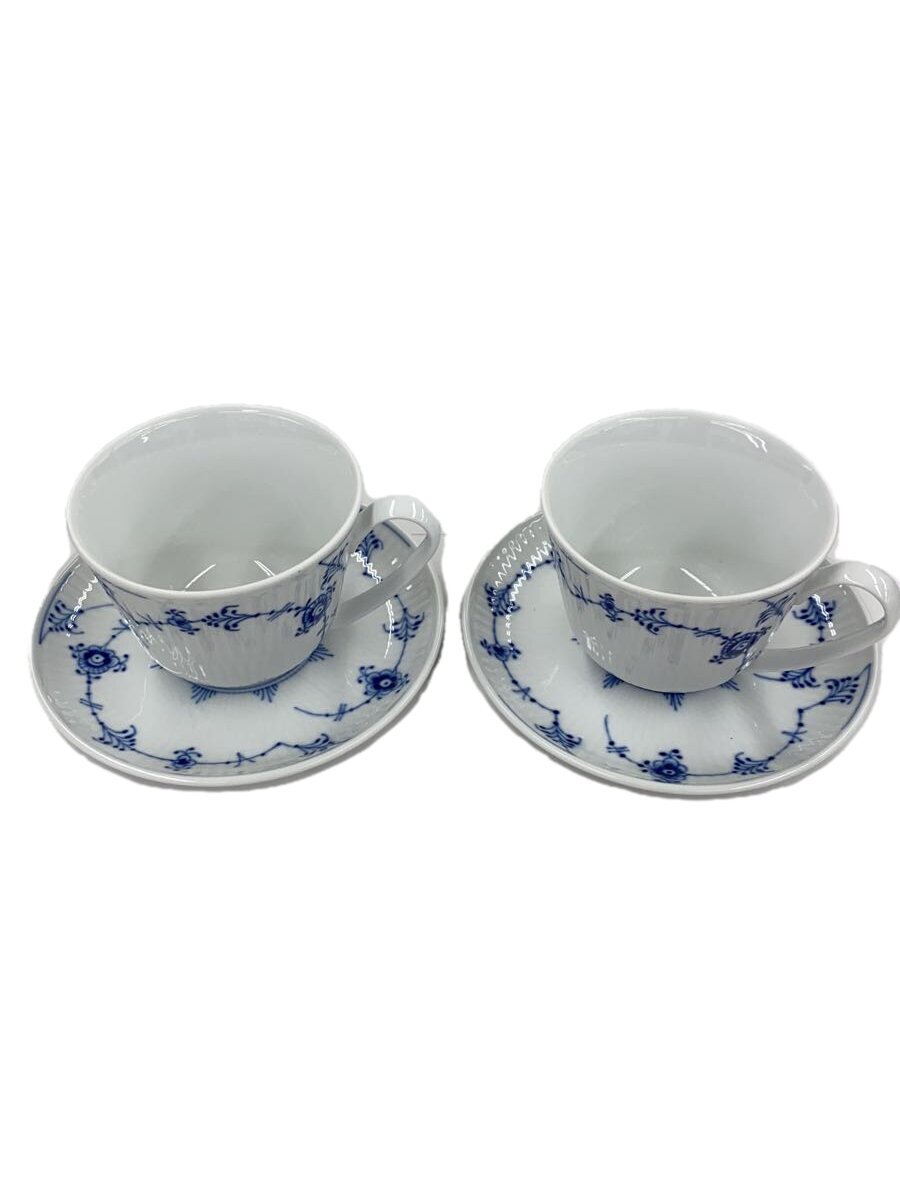 【中古】ROYAL COPENHAGEN◆カップ&ソーサー/4点セット/WHT【キッチン用品】