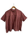 【中古】休日と詩◆半袖ブラウス/--/コットン/RED/ギンガムCK/PORTOM21078【レディースウェア】