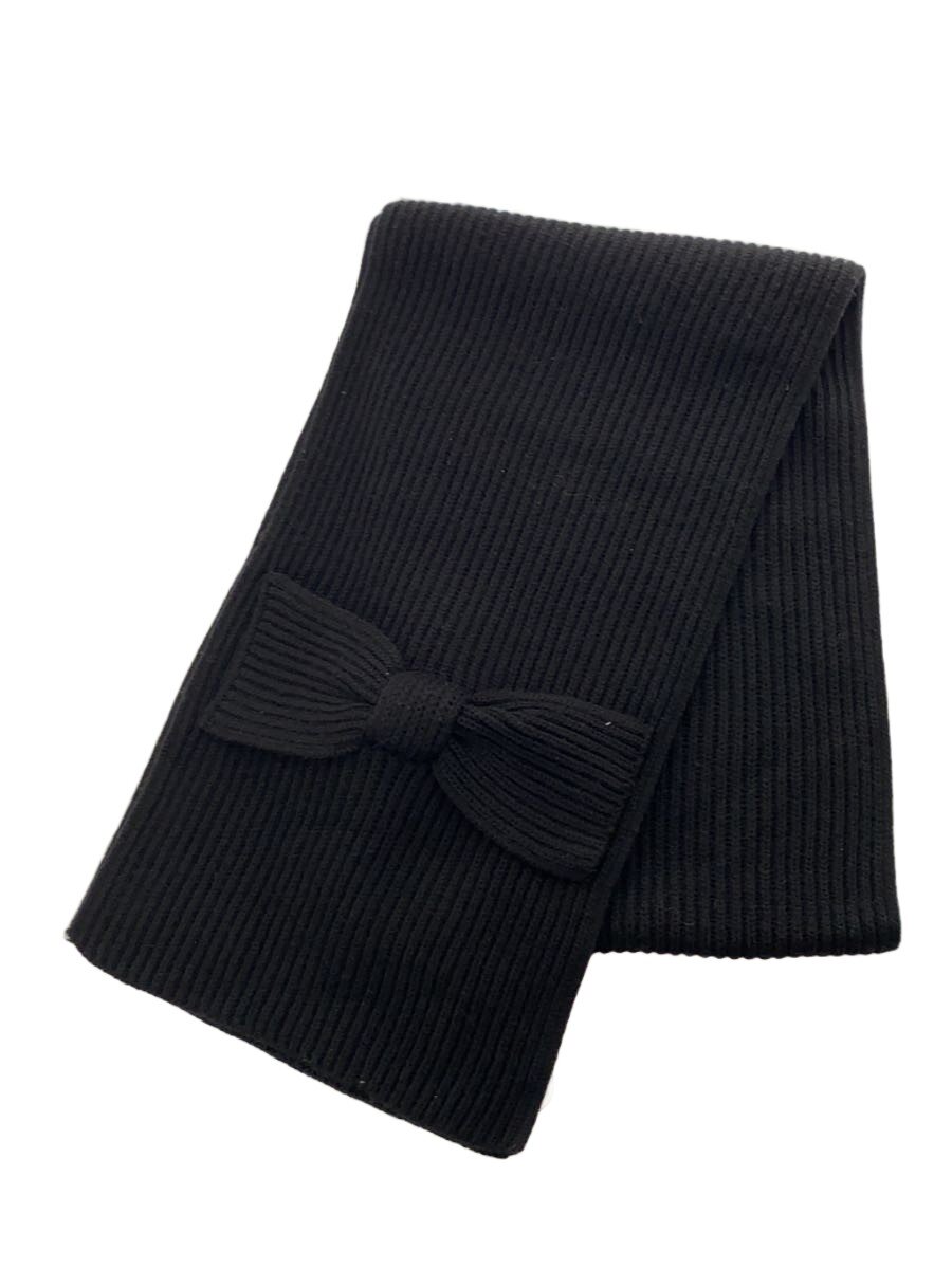 Scarf - 【中古】kate spade new york◆マフラー/アクリル/BLK/レディース/KS1001852【服飾雑貨他】