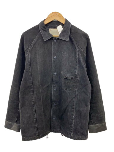 【中古】ink◆コート/L/デニム/BLK/無地【メンズウェア】 【中古】ink◆コート/L/デニム/BLK/無地【メンズウェア】