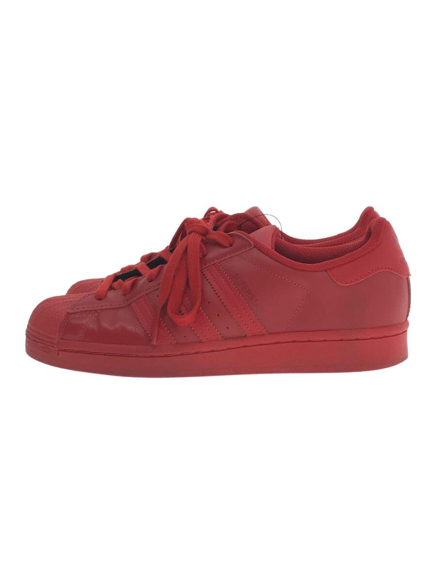 【中古】adidas◆シューズ/24cm/RED【シューズ】