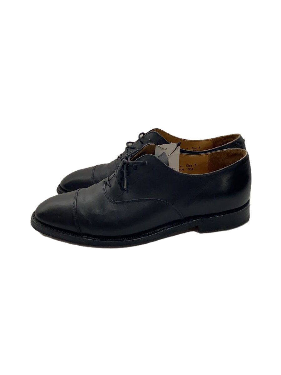 【中古】ストレートチップ/内羽根ドレスシューズ/UK7/BLK/レザー【シューズ】