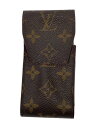 【中古】LOUIS VUITTON◆エテュイ・シガレット_モノグラム・キャンバス_BRW/レザー/BRW/メンズ【服飾雑貨他】