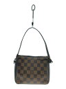 【中古】LOUIS VUITTON◆トゥールス・メイクアップ_ダミエ・エベヌ_BRW/PVC/BRW【バッグ】