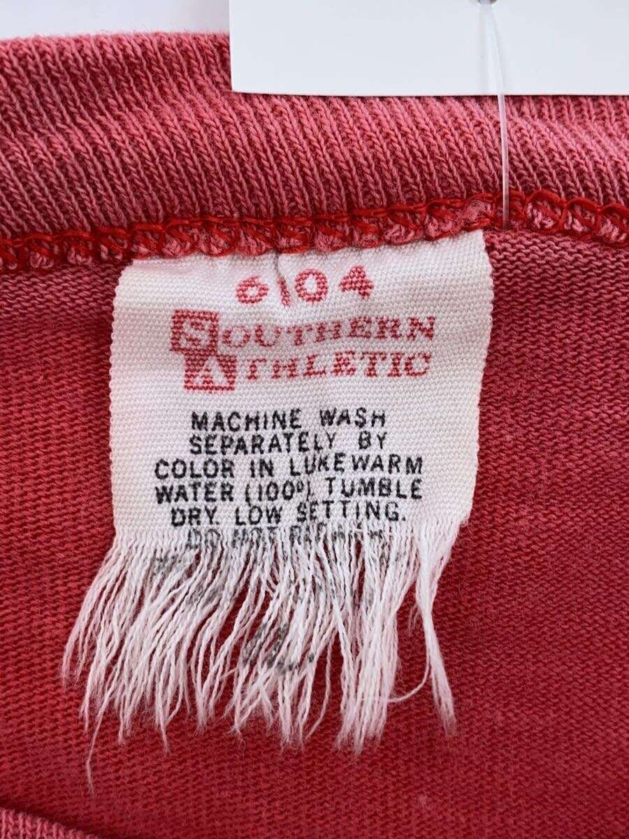 【中古】60s～/SOUTHERN ATHLETIC/Tシャツ/レッド/プリント/ヴィンテージ【メンズウェア】