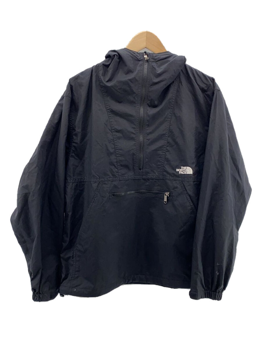 【中古】THE NORTH FACE◆COMPACT ANORAK_コンパクトアノラック/M/ナイロン/BLK【メンズウェア】