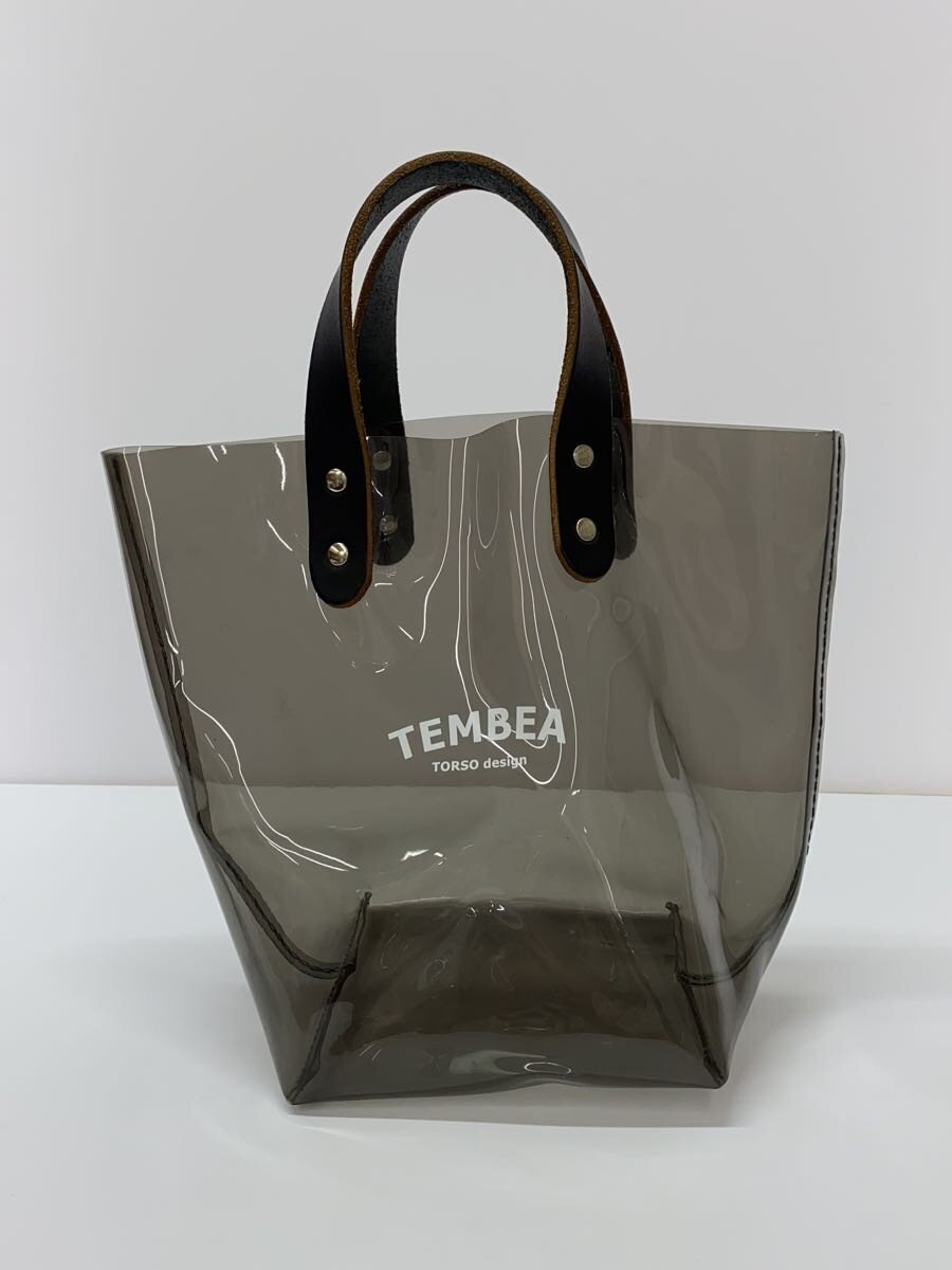 【中古】TEMBEA◆トートバッグ/PVC/GRY【バッグ】