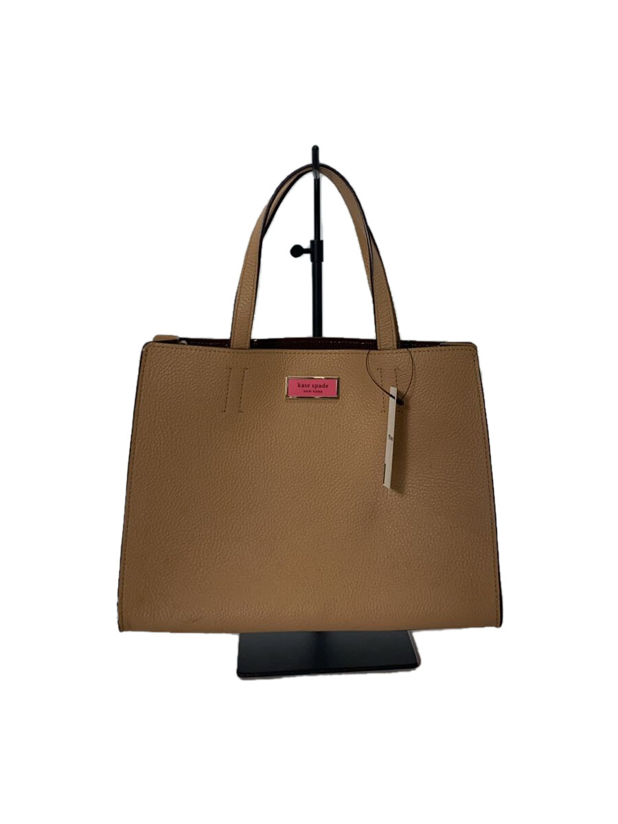 【中古】kate spade new york◆2wayハンドバッグ/PVC/BEG/PXRUA173【バッグ】