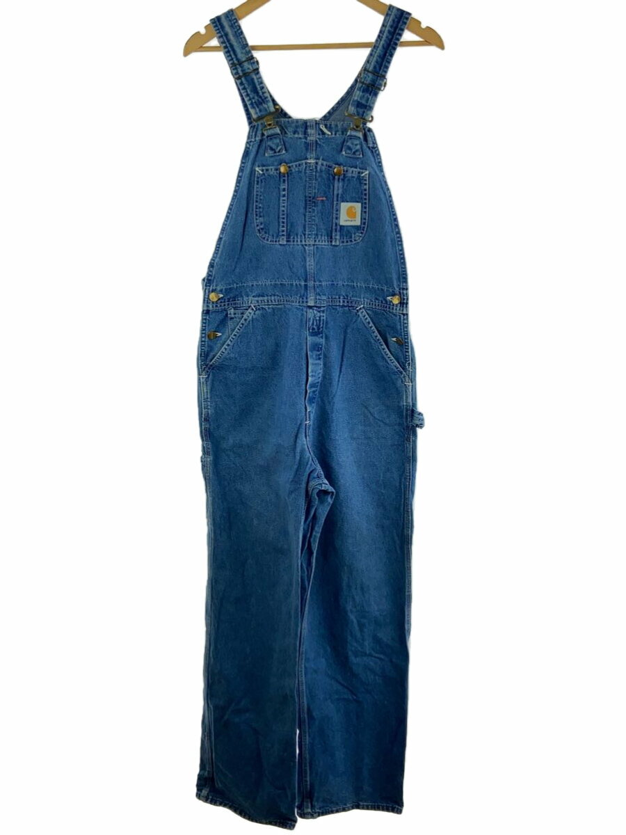 【中古】Carhartt◆オーバーオール/32/コットン/IDG/無地/r07dst【メンズウェア】