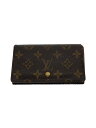 【中古】LOUIS VUITTON◆1)ポルト・モネ・ビエ・トレゾール_モノグラム・キャンバス_BRW/PVC/BRW/メンズ【服飾雑貨他】(4)