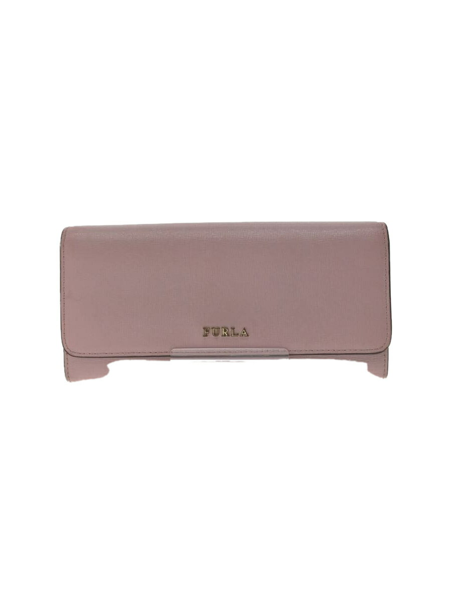 【中古】FURLA◆長財布/--/PNK/レディ