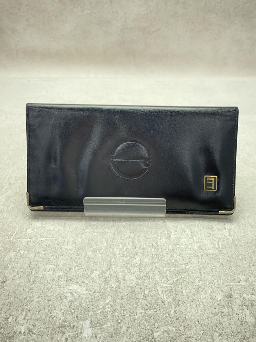 【中古】dunhill◆長財布/--/BLK/無地/