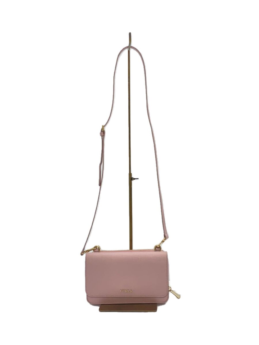 Furla - 【中古】FURLA◆ショルダーバッグ/レザー/PNK/無地【バッグ】
