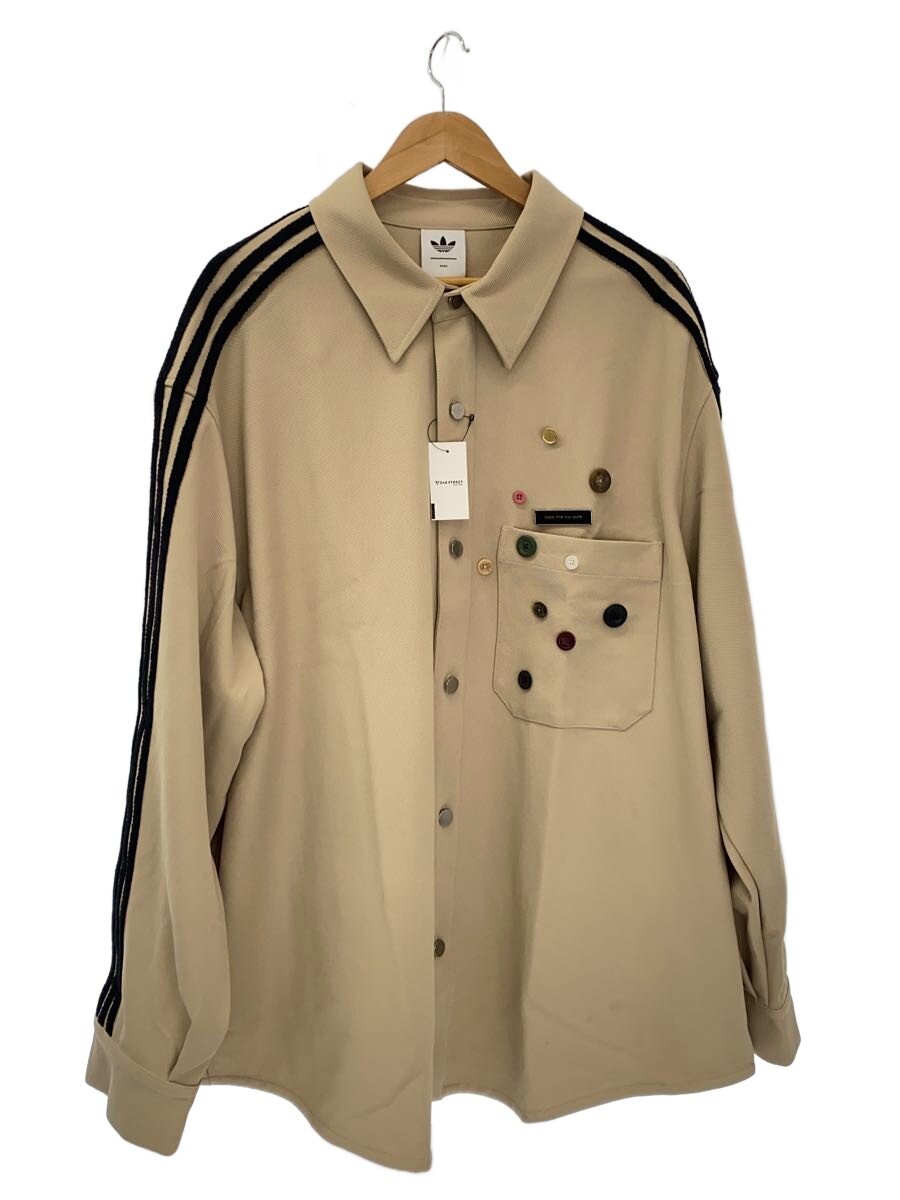 【中古】adidas◆SONG FOR THE MUTE ADI006 SHIRT JACKET/XL/ポリエステル/KHK/KC3141【メンズウェア】