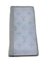 【中古】LOUIS VUITTON◆ポルト・フォイユ・ブラザ_タイガラマ_WHT/PVC/WHT/レディース【服飾雑貨他】