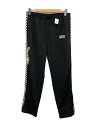 【中古】VANS◆All Star Embroideried Track Pant/XL/ポリエステル/BLK/VA17FW-MP04【メンズウェア】