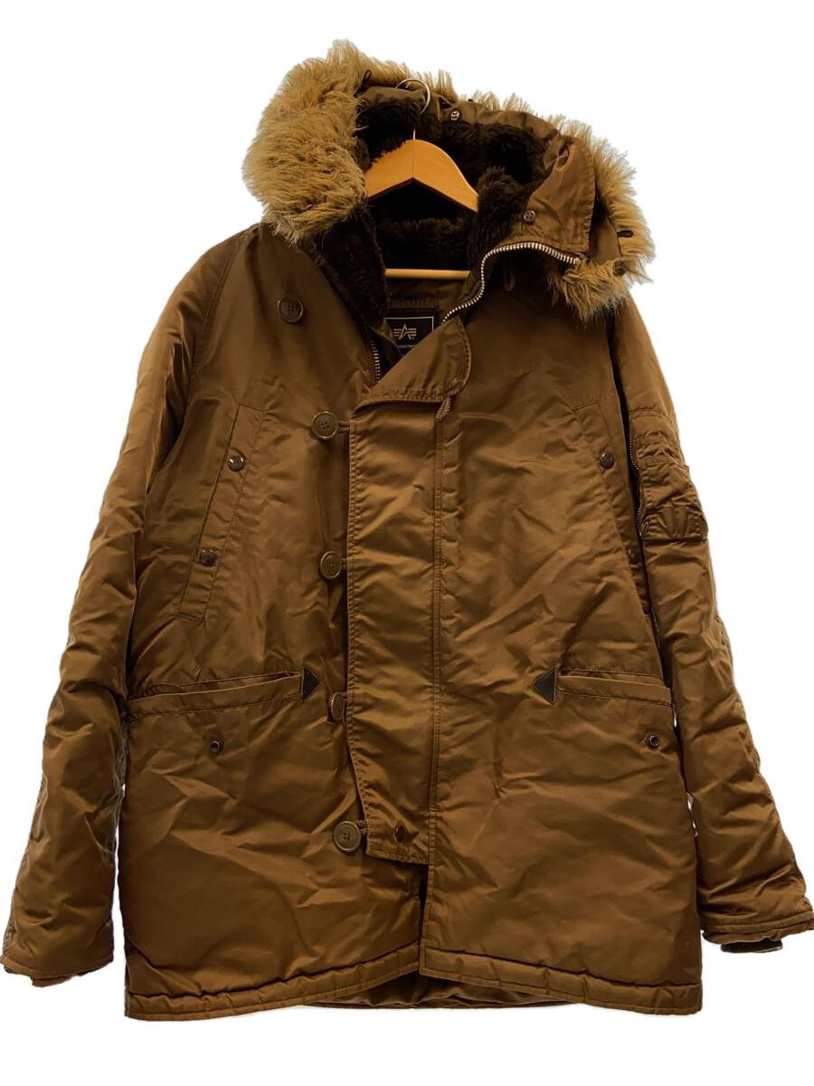 【中古】ALPHA INDUSTRIES◆ミリタリージャケット/S/ナイロン/BRW/n-3b【メンズウェア】