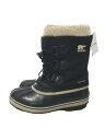 【中古】SOREL◆キッズブーツ/20cm/BLK/NY1962-010/スレ・毛玉あり【キッズ】