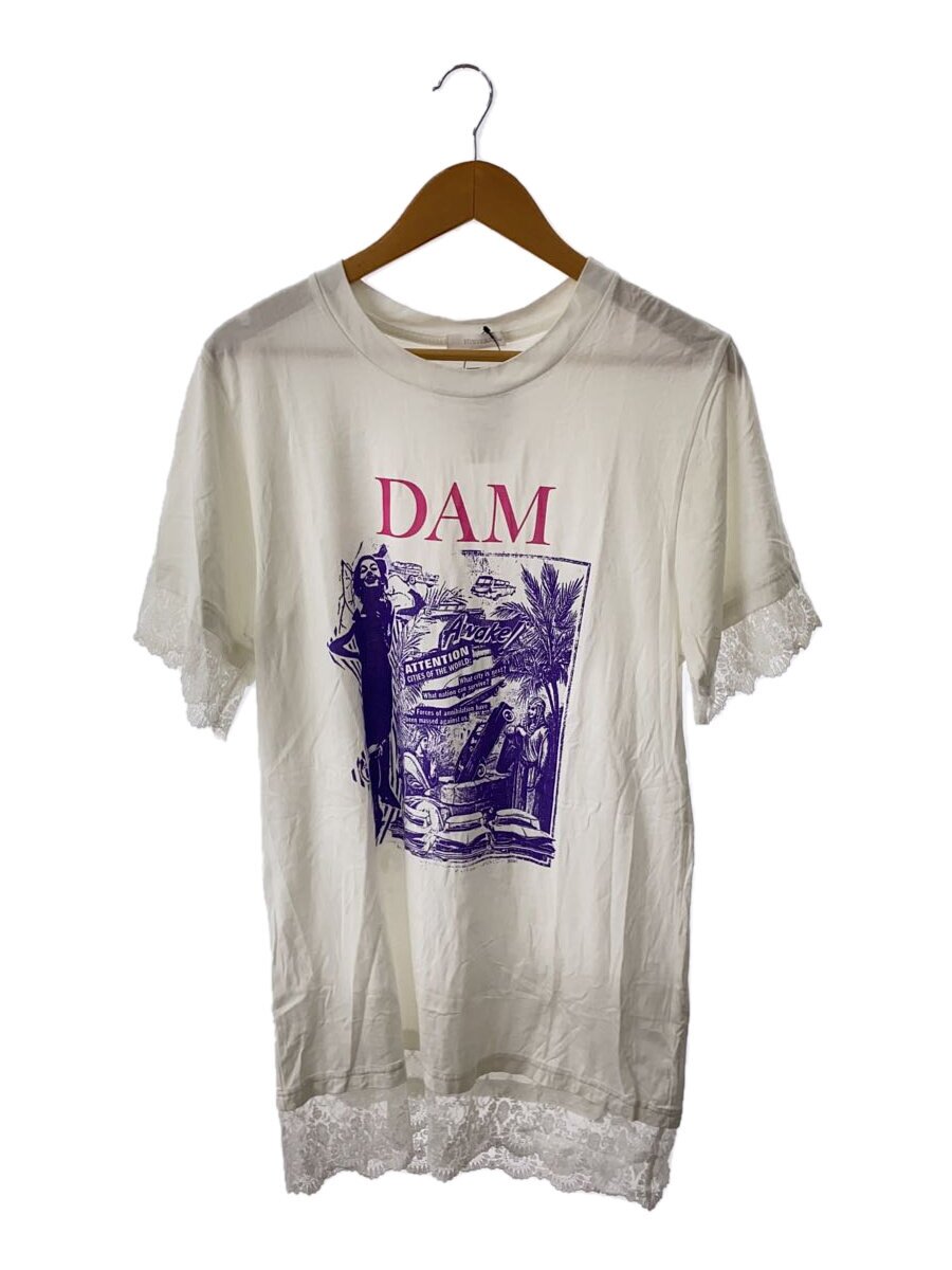 Hysterics◆Tシャツ/FREE/コットン/WHT/05221CT01/DESTROY ALL MONSTERS/DAM EVER//