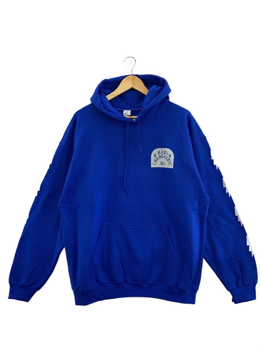 【中古】RADIALL◆TOMBSTONE HOODIE/パーカー/M/コットン/BLU//【メンズウェア】