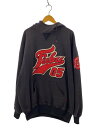 【中古】FUBU◆90s/プルオーバーパーカー/フェード/XXL/コットン/BLK//【メンズウェア】