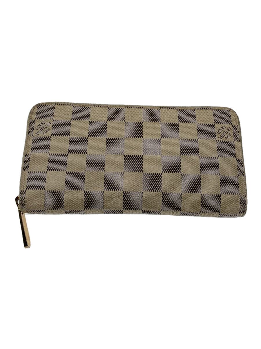 Rakuten - 【中古】LOUIS VUITTON◆ジッピー・ウォレット_ダミエ・アズール_WHT/PVC/WHT/レディース//【服飾雑貨他】