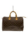 【中古】LOUIS VUITTON◆2)スピーディ35_モノグラム・キャンバス_BRW/PVC/BRW【バッグ】