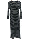 【中古】CABaN◆長袖ワンピース/36/コットン/マルチカラー/ボーダー【レディースウェア】(4)