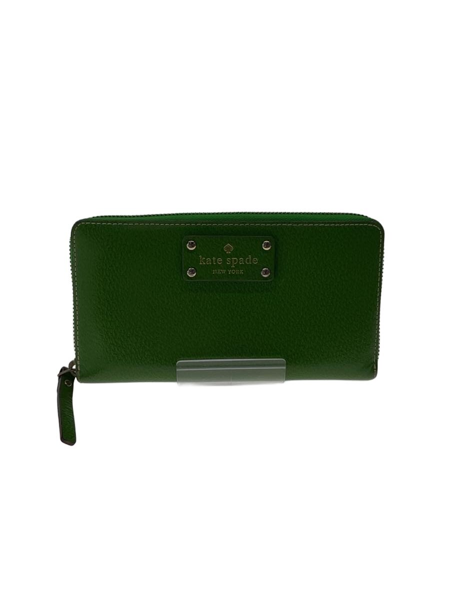 【中古】kate spade new york◆長財布/レザー/GRN/レディース【服飾雑貨他】