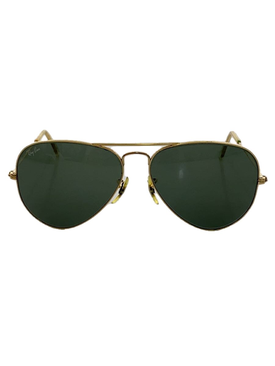 【中古】Ray-Ban◆サングラス/ティアドロップ/GLD/BLK/メンズ【服飾雑貨他】