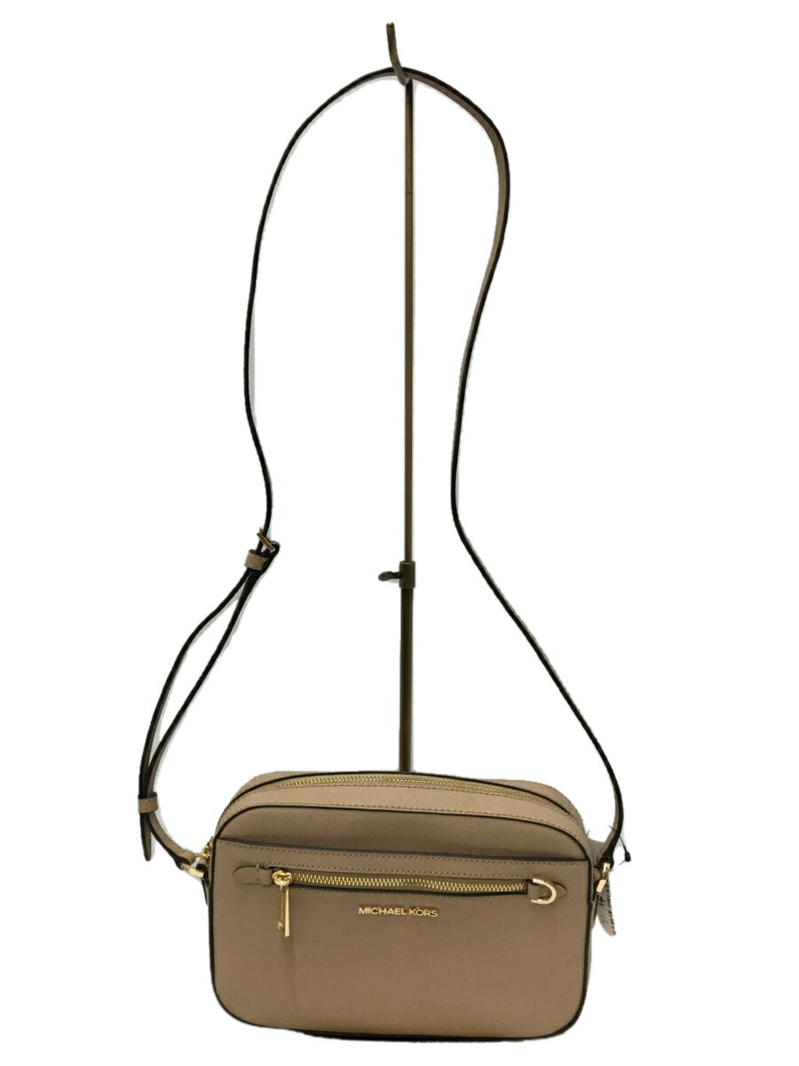 【中古】MICHAEL KORS◆ショルダーバッグ/レザー/BEG/無地/35S1GTTC7L【バッグ】