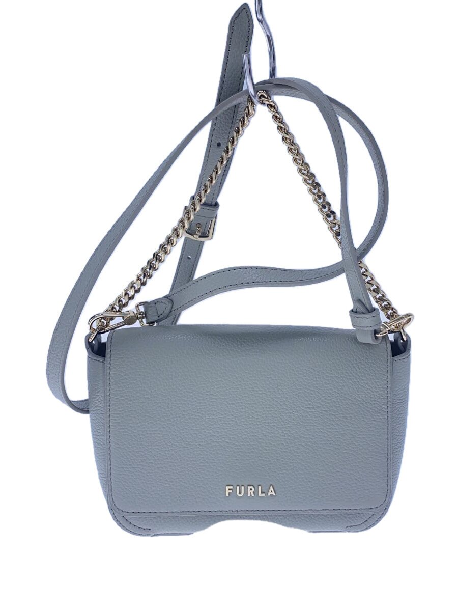 Furla - 【中古】FURLA◆ショルダーバッグ/--/GRY/無地/WB00393【バッグ】