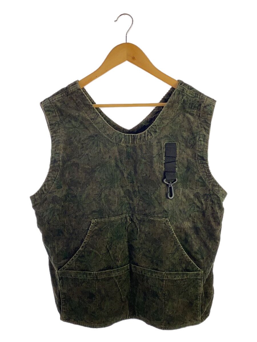 【中古】GO HEMP◆ベスト/--/コーデュロイ/KHK/総柄【メンズウェア】
