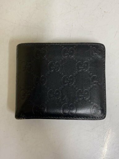 【中古】GUCCI◆グッチシマブラック2つ折り財布/レザー/BLK/145754・3661【服飾雑貨他】 【中古】GUCCI◆グッチシマブラック2つ折り財布/レザー/BLK/145754・3661【服飾雑貨他】