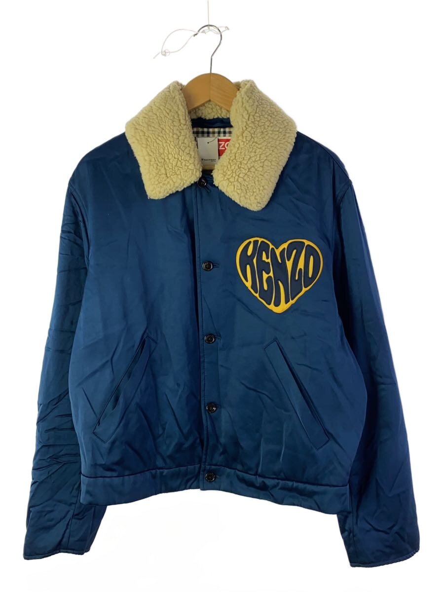 KENZO◆hearts tour jacket/ジャケット/M/レーヨン/BLU/無地