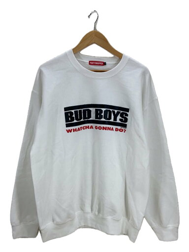 【中古】PANTYDROPPER/BUD BOYSプリント/スウェット/L/コットン/WHT【メンズウェア】 【中古】PANTYDROPPER/BUD BOYSプリント/スウェット/L/コットン/WHT【メンズウェア】