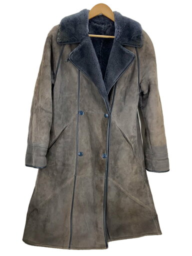 【中古】コート/40/レザー/GRY【メンズウェア】 【中古】コート/40/レザー/GRY【メンズウェア】
