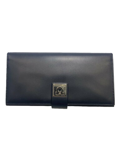 【中古】Salvatore Ferragamo◆長財布/レザー/NVY/レディース【服飾雑貨他】 【中古】Salvatore Ferragamo◆長財布/レザー/NVY/レディース【服飾雑貨他】