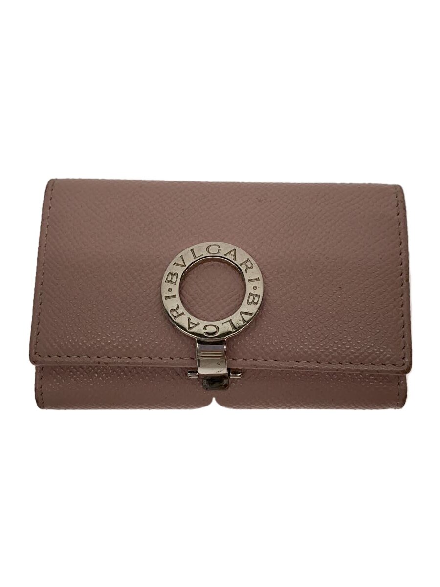 【中古】BVLGARI◆キーフック欠損/キーケース/レザー/PNK/無地/レディース【服飾雑貨他】