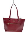 【中古】COACH◆トートバッグ/レザー/RED/無地/79608【バッグ】(4)