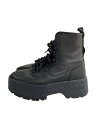 【中古】NIKE◆AIR JORDAN 1_エア ジョーダン 1/24.5cm/BLK/レザー【シューズ】(4)